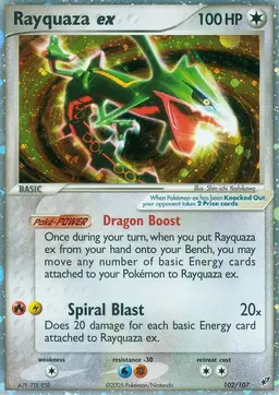 Rayquaza EX 102 - Pokemon Deoxys