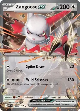 Zangoose ex 167 - Pokemon Ascended Heroes