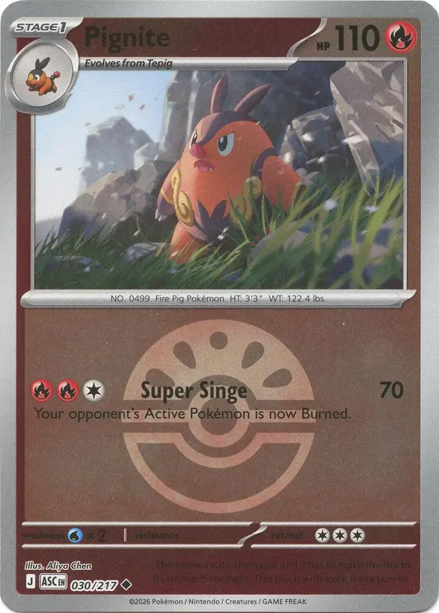 Pignite [Friend Ball] - Pokemon Ascended Heroes #30