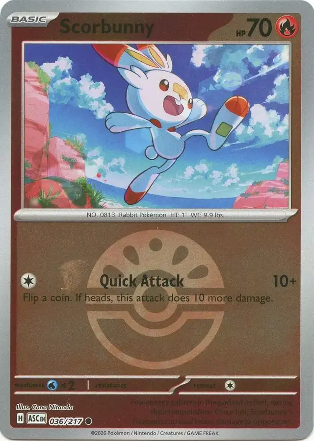 Scorbunny [Friend Ball] - Pokemon Ascended Heroes #36
