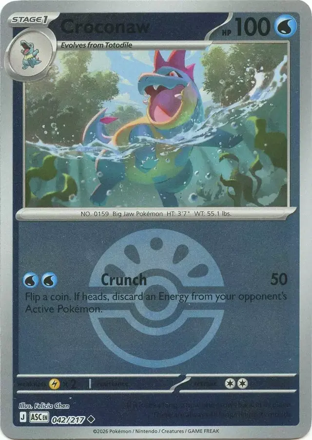 Croconaw [Friend Ball] - Pokemon Ascended Heroes #42