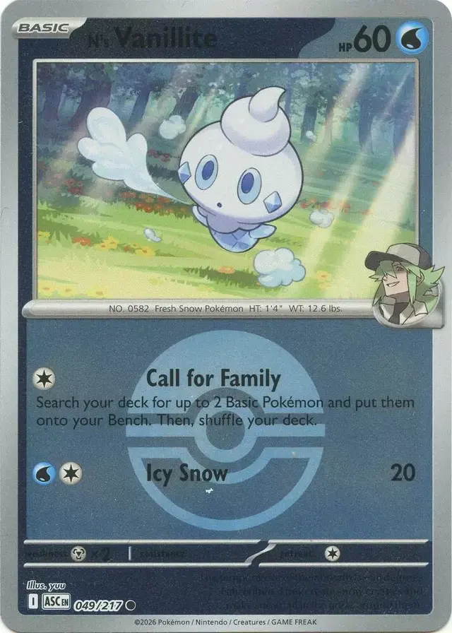 N's Vanillite [Poke Ball] - Pokemon Ascended Heroes #49