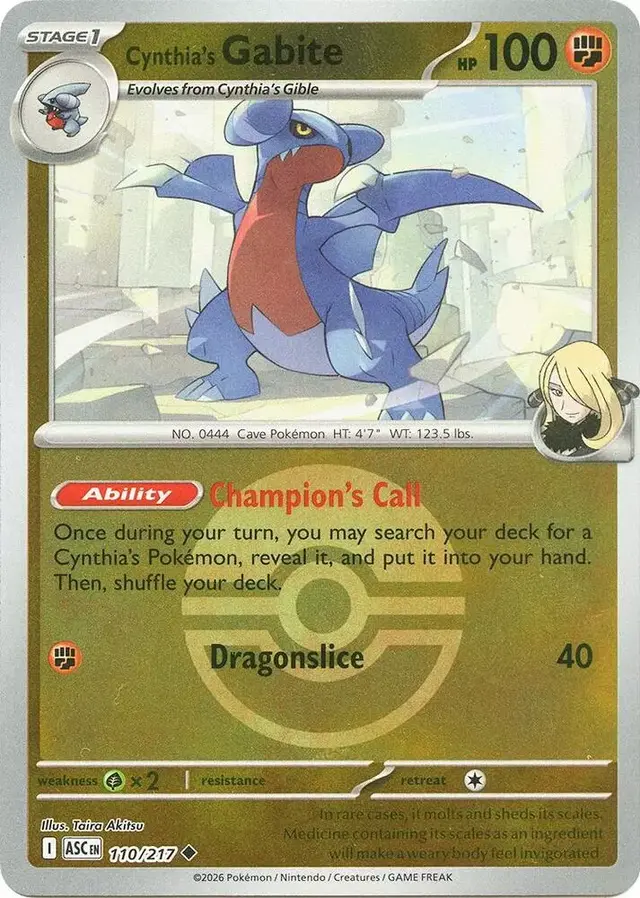 Cynthia's Gabite [Poke Ball]