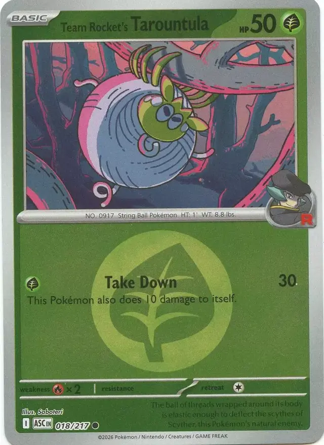 Team Rocket's Tarountula [Energy Symbol] - Pokemon Ascended Heroes #18