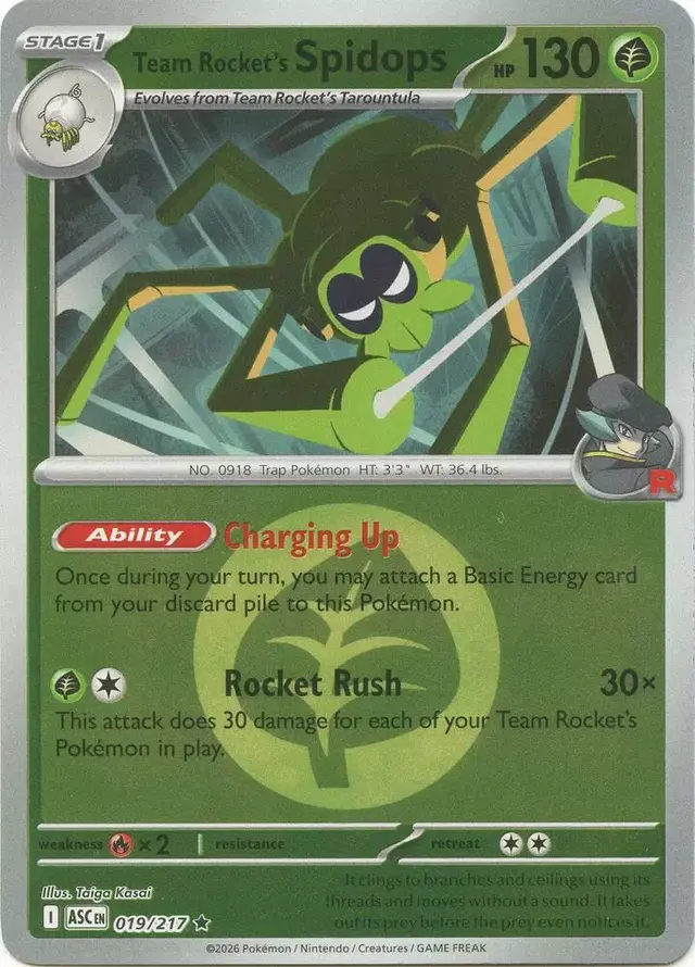 Team Rocket's Spidops [Energy Symbol] - Pokemon Ascended Heroes #19