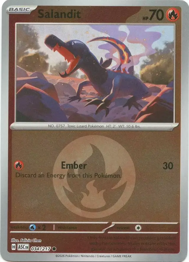 Salandit [Energy Symbol] - Pokemon Ascended Heroes #34