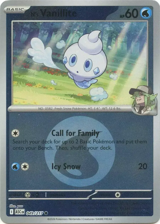 N's Vanillite [Energy Symbol] - Pokemon Ascended Heroes #49