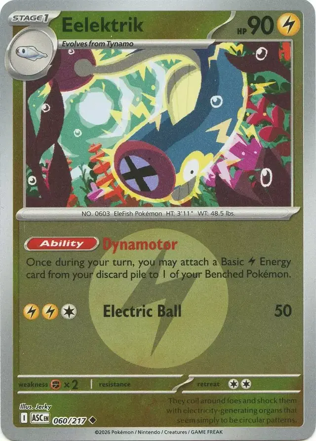 Eelektrik [Energy Symbol] - Pokemon Ascended Heroes #60