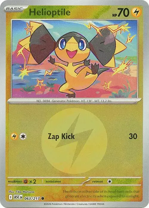 Helioptile [Energy Symbol] - Pokemon Ascended Heroes #63