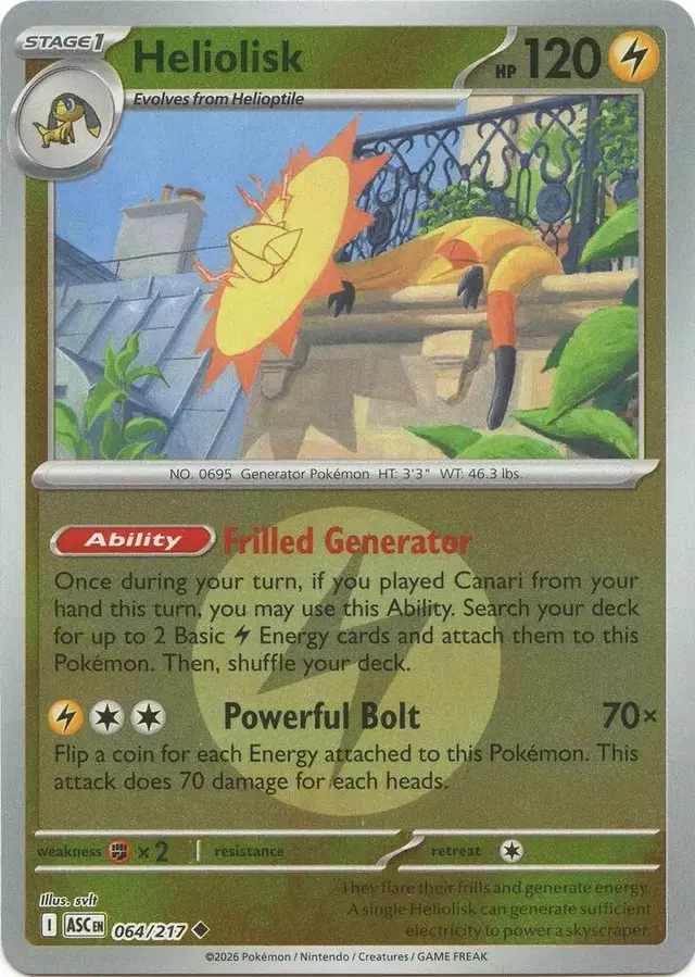 Heliolisk [Energy Symbol] - Pokemon Ascended Heroes #64