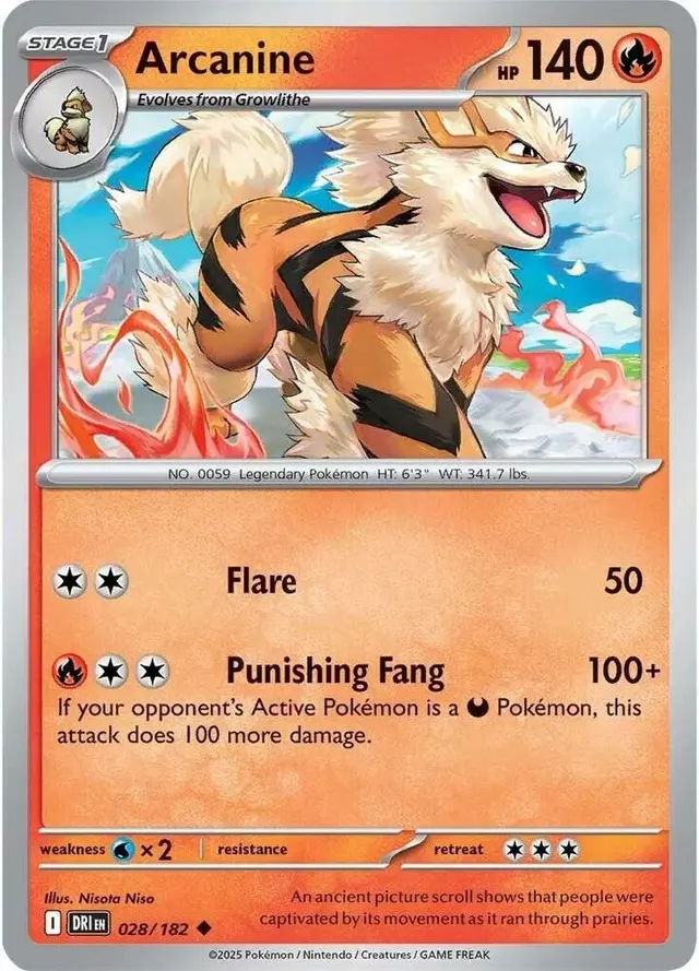 Arcanine - Pokemon Destined Rivals #28
