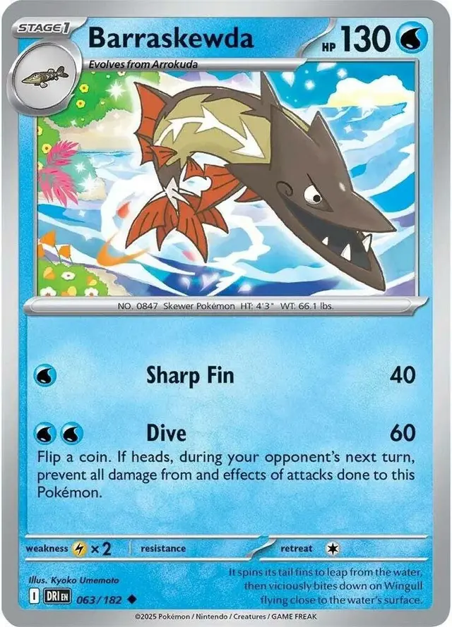 Barraskewda - Pokemon Destined Rivals #63