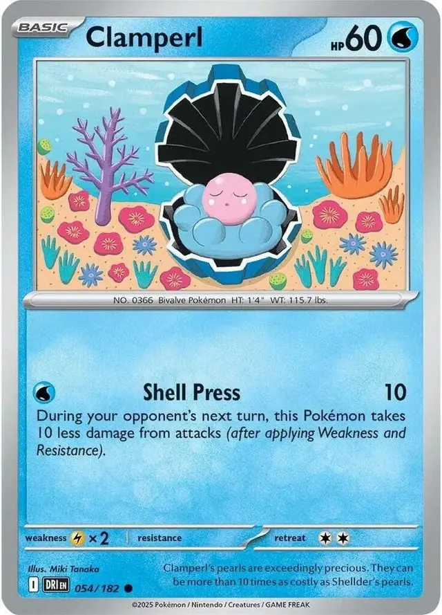 Clamperl [Reverse Holo] - Pokemon Destined Rivals #54