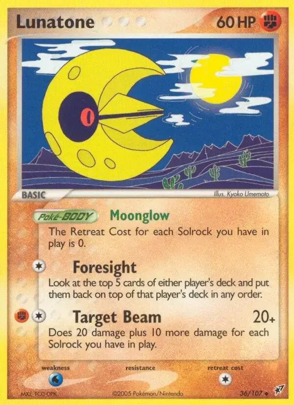Lunatone - Pokemon Deoxys #36