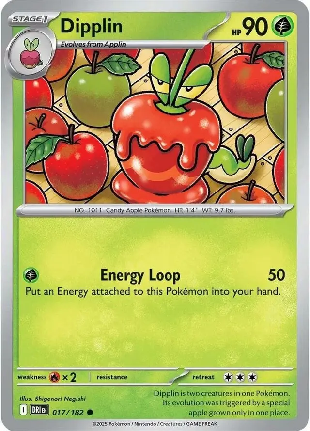 Dipplin [Reverse Holo] - Pokemon Destined Rivals #17