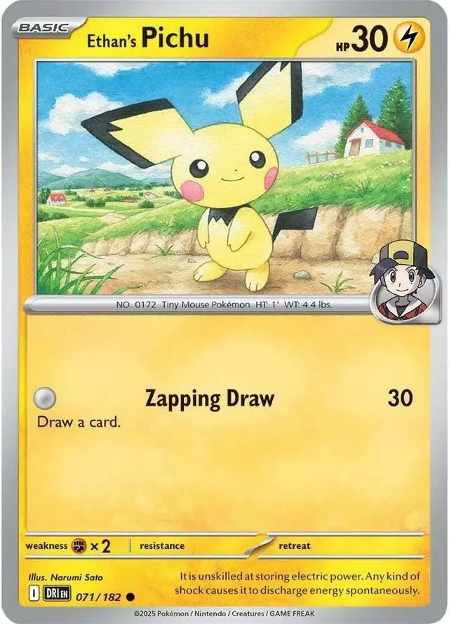 Ethan's Pichu [Reverse Holo] - Pokemon Destined Rivals #71