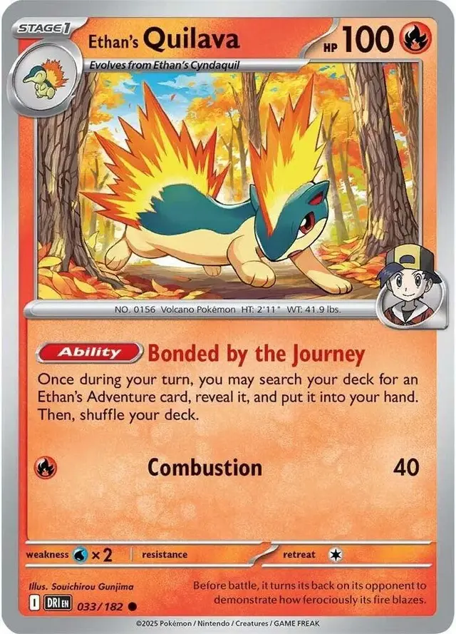 Ethan's Quilava [Reverse Holo] - Pokemon Destined Rivals #33