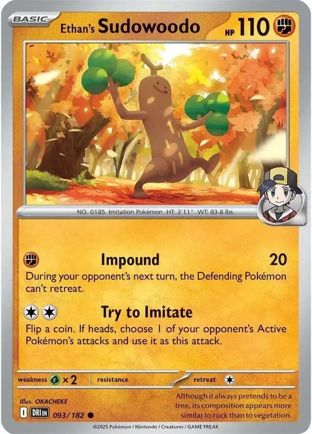 Ethan's Sudowoodo [Reverse Holo] - Pokemon Destined Rivals #93