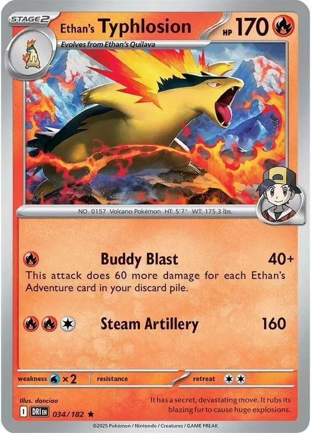Ethan's Typhlosion [Reverse Holo] - Pokemon Destined Rivals #34