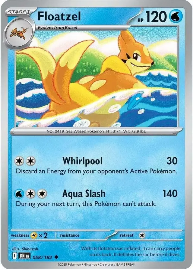 Floatzel - Pokemon Destined Rivals #58