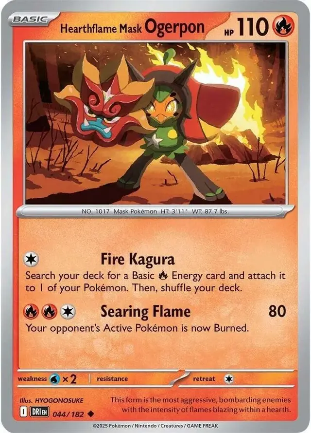 Hearthflame Mask Ogerpon - Pokemon Destined Rivals #44
