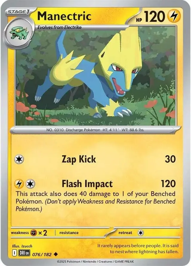 Manectric [Reverse Holo] - Pokemon Destined Rivals #76