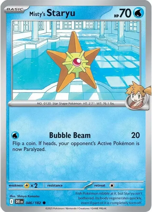 Misty's Staryu [Reverse Holo] - Pokemon Destined Rivals #46