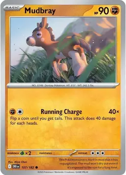 Mudbray [Reverse Holo] - Pokemon Destined Rivals