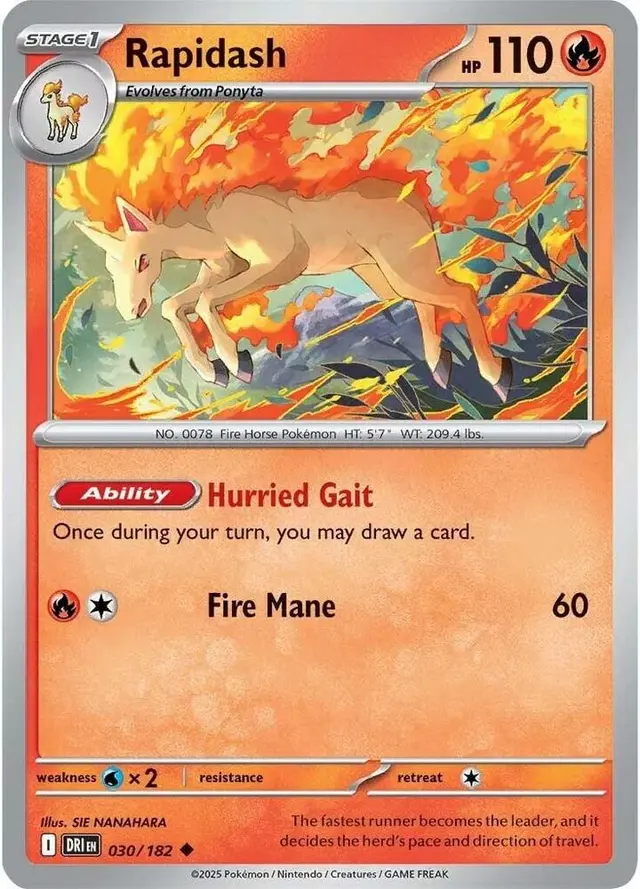 Rapidash [Reverse Holo] - Pokemon Destined Rivals #30