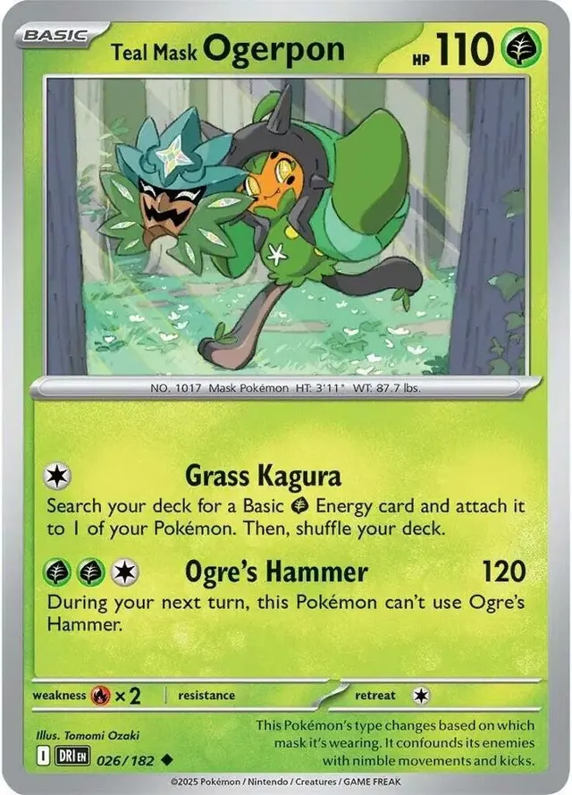 Teal Mask Ogerpon - Pokemon Destined Rivals #26