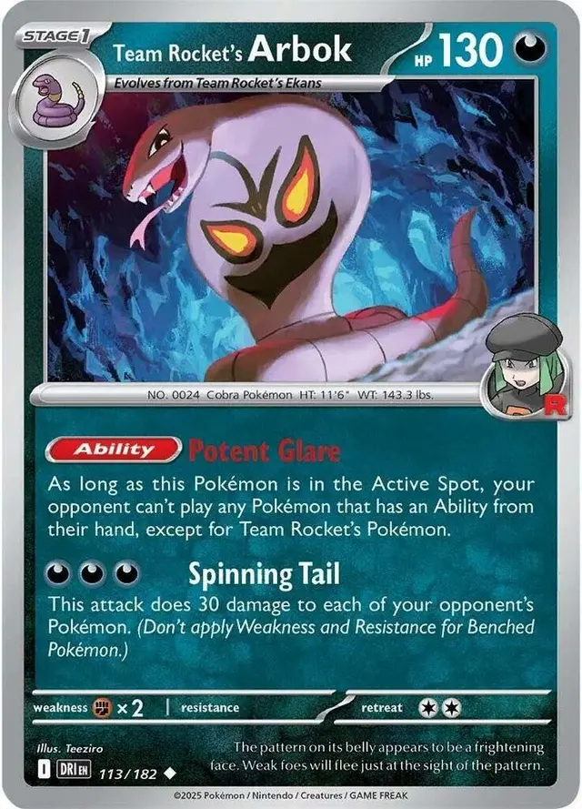 Team Rocket's Arbok [Reverse Holo]