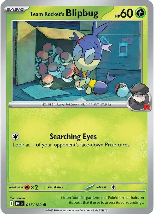 Team Rocket's Blipbug [Reverse Holo] - Pokemon Destined Rivals #15