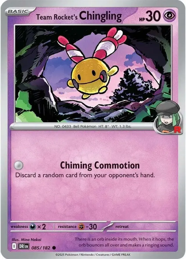 Team Rocket's Chingling - Pokemon Destined Rivals #85