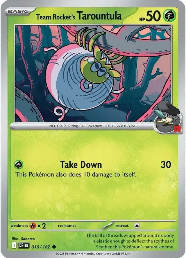 Team Rocket's Tarountula - Pokemon Destined Rivals #19