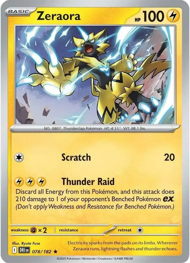 Zeraora [Reverse Holo] - Pokemon Destined Rivals #78