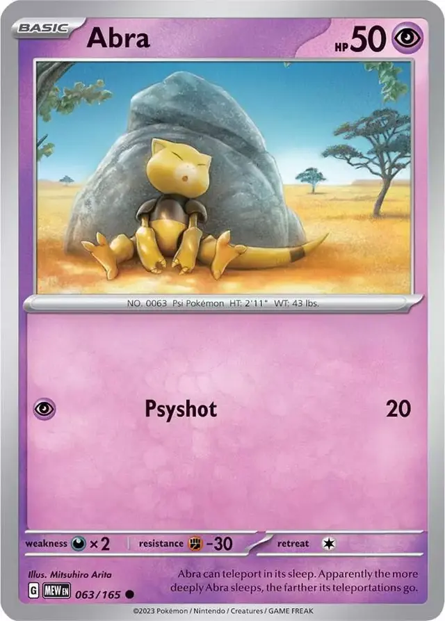 Abra [Reverse Holo] - Pokemon Scarlet & Violet 151 #63