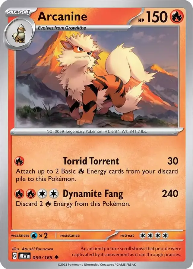 Arcanine [Reverse Holo] - Pokemon Scarlet & Violet 151 #59