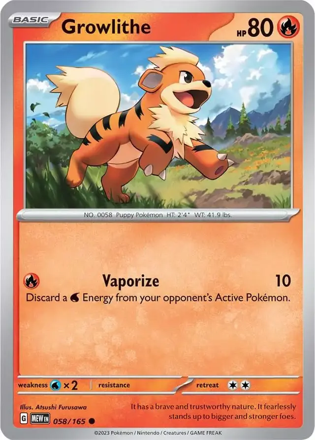 Growlithe - Pokemon Scarlet & Violet 151 #58