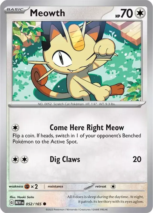 Meowth [Reverse Holo] - Pokemon Scarlet & Violet 151 #52