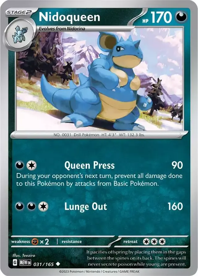 Nidoqueen [Reverse Holo] - Pokemon Scarlet & Violet 151 #31