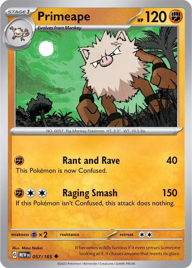 Primeape [Reverse Holo] - Pokemon Scarlet & Violet 151 #57
