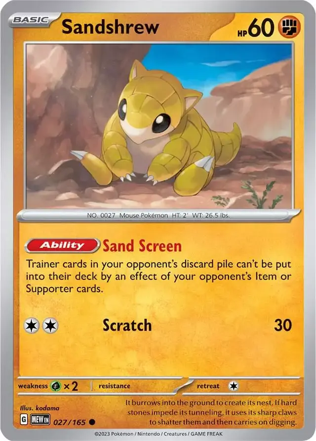 Sandshrew - Pokemon Scarlet & Violet 151 #27