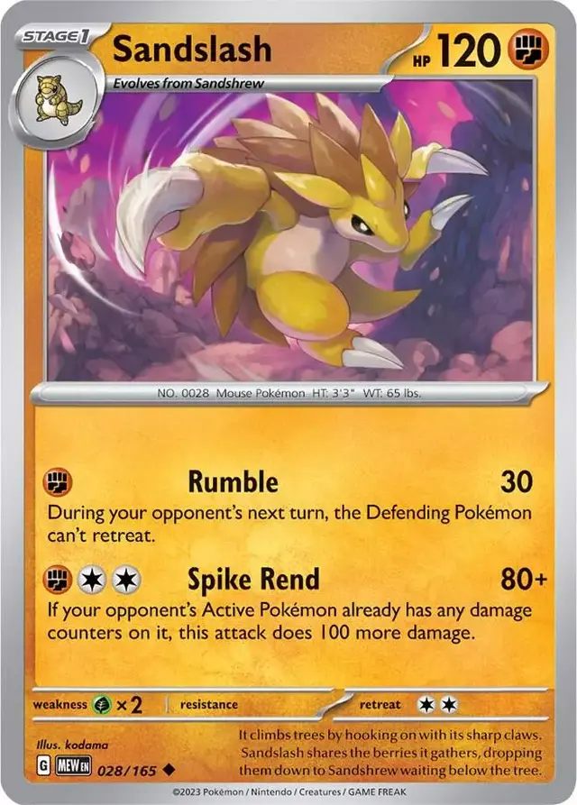 Sandslash [Reverse Holo] - Pokemon Scarlet & Violet 151 #28