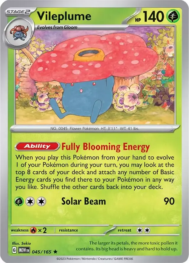 Vileplume [Reverse Holo] - Pokemon Scarlet & Violet 151 #45