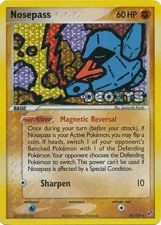 Nosepass [Reverse Holo] - Pokemon Deoxys #42