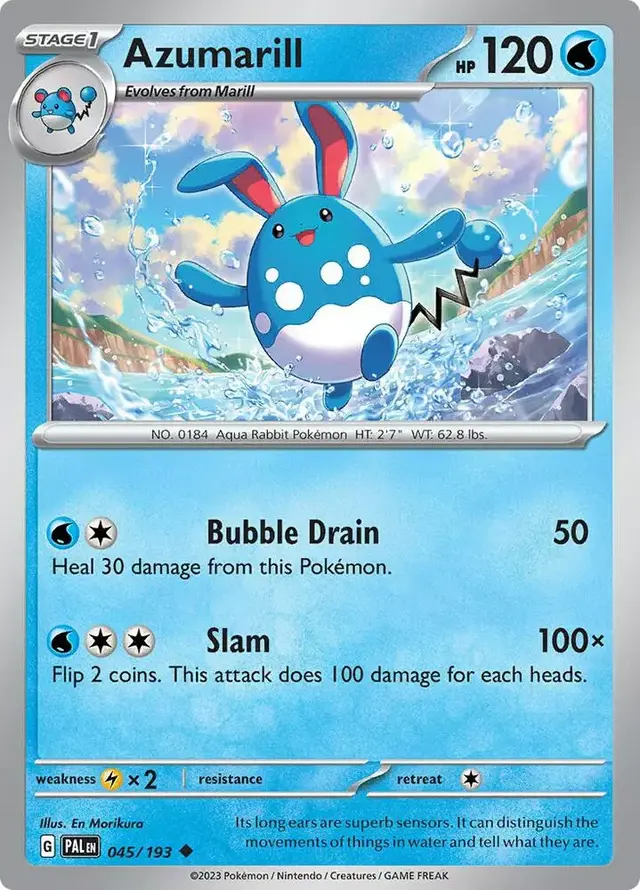 Azumarill [Reverse Holo] - Pokemon Paldea Evolved #45