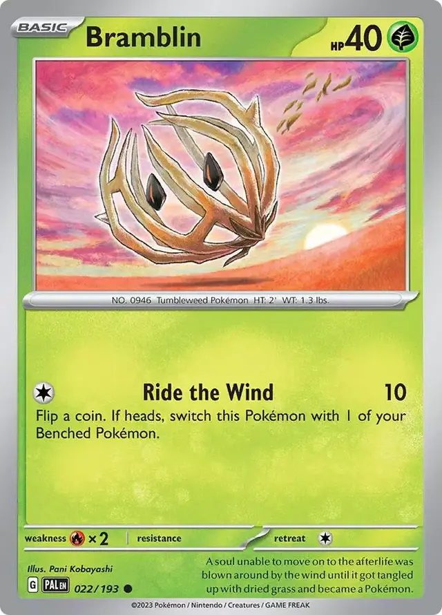 Bramblin [Reverse Holo] - Pokemon Paldea Evolved #22