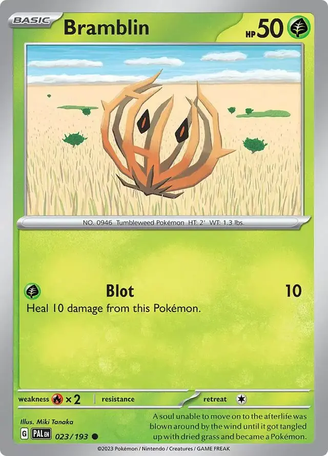 Bramblin [Reverse Holo] - Pokemon Paldea Evolved #23
