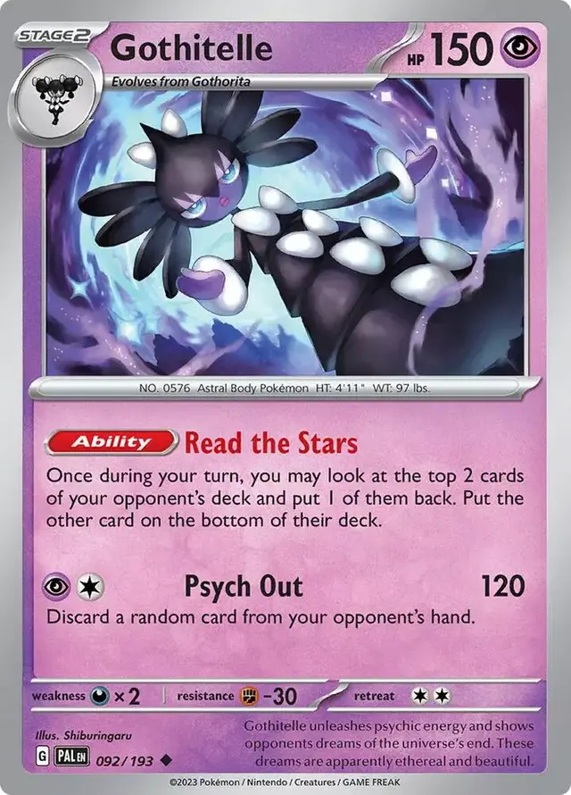 Gothitelle [Reverse Holo] - Pokemon Paldea Evolved #92