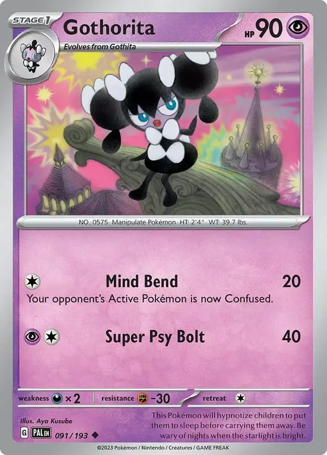Gothorita [Reverse Holo] - Pokemon Paldea Evolved #91
